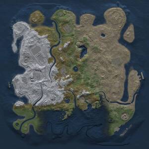 Thumbnail Rust Map: Procedural Map, Size: 4250, Seed: 1458297078, 16 Monuments