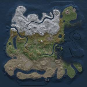 Thumbnail Rust Map: Procedural Map, Size: 3500, Seed: 602665755, 13 Monuments