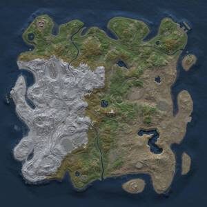 Thumbnail Rust Map: Procedural Map, Size: 4250, Seed: 1491, 14 Monuments