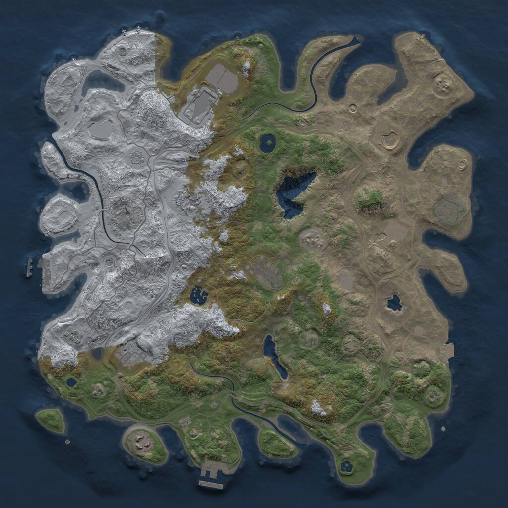 Rust Map: Procedural Map, Size: 4250, Seed: 1517103106, 16 Monuments