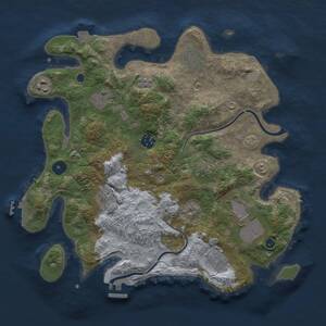 Thumbnail Rust Map: Procedural Map, Size: 3500, Seed: 753754981, 15 Monuments