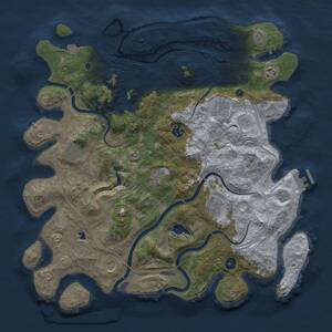 Thumbnail Rust Map: Procedural Map, Size: 4250, Seed: 1345812410, 13 Monuments