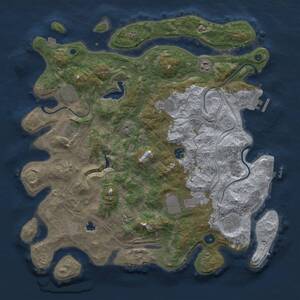 Thumbnail Rust Map: Procedural Map, Size: 4250, Seed: 1345812410, 15 Monuments