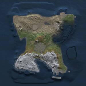 Thumbnail Rust Map: Procedural Map, Size: 2000, Seed: 528577302, 6 Monuments