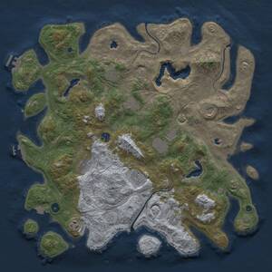 Thumbnail Rust Map: Procedural Map, Size: 4500, Seed: 1708953095, 16 Monuments