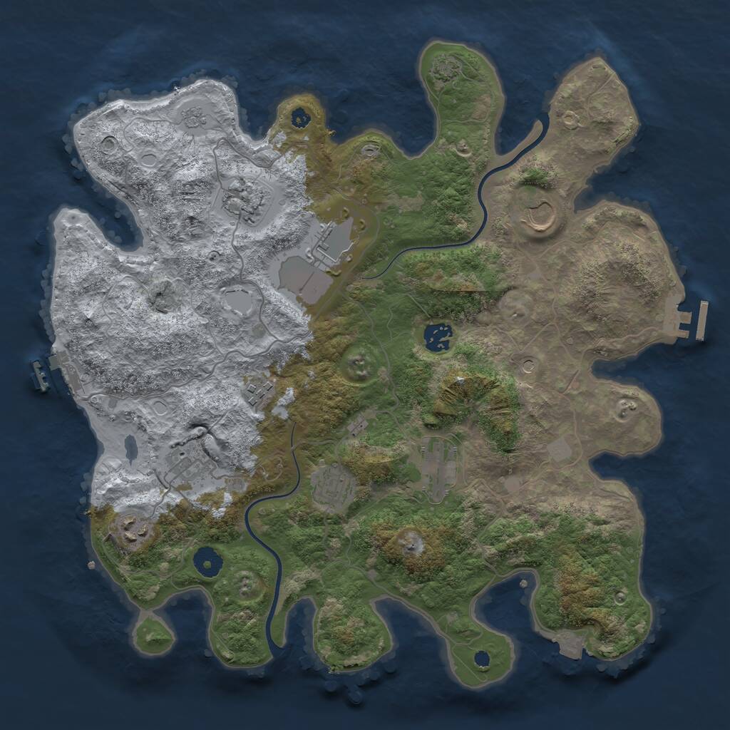 Rust Map: Procedural Map, Size: 3750, Seed: 1549771964, 15 Monuments
