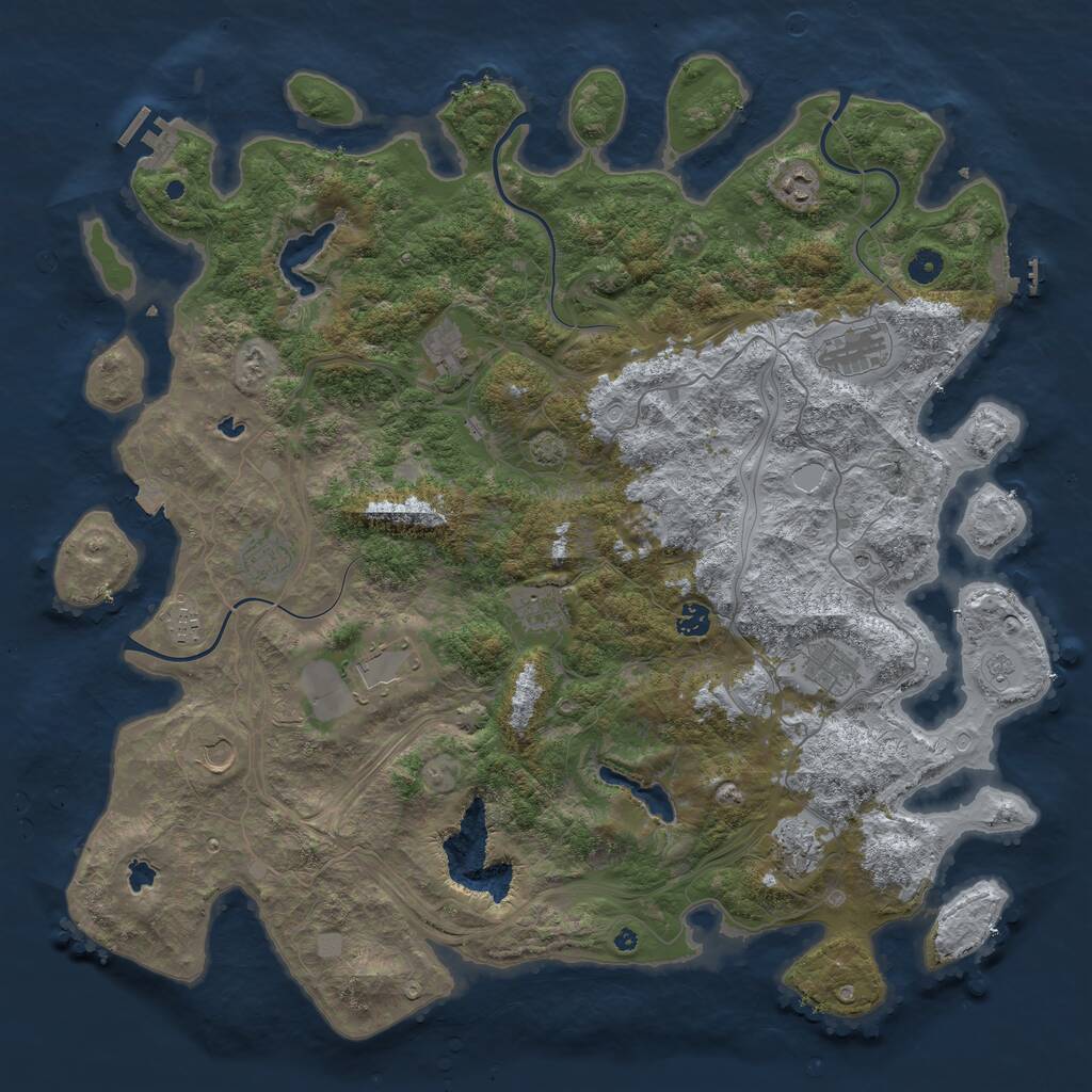 Rust Map: Procedural Map, Size: 4800, Seed: 131474919, 17 Monuments