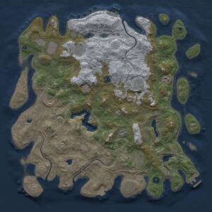Thumbnail Rust Map: Procedural Map, Size: 4500, Seed: 1320635451, 15 Monuments