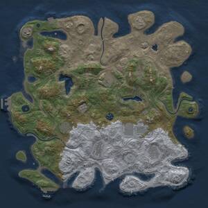 Thumbnail Rust Map: Procedural Map, Size: 4250, Seed: 198315319, 14 Monuments