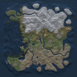 Thumbnail Rust Map: Procedural Map, Size: 4500, Seed: 383923468, 17 Monuments