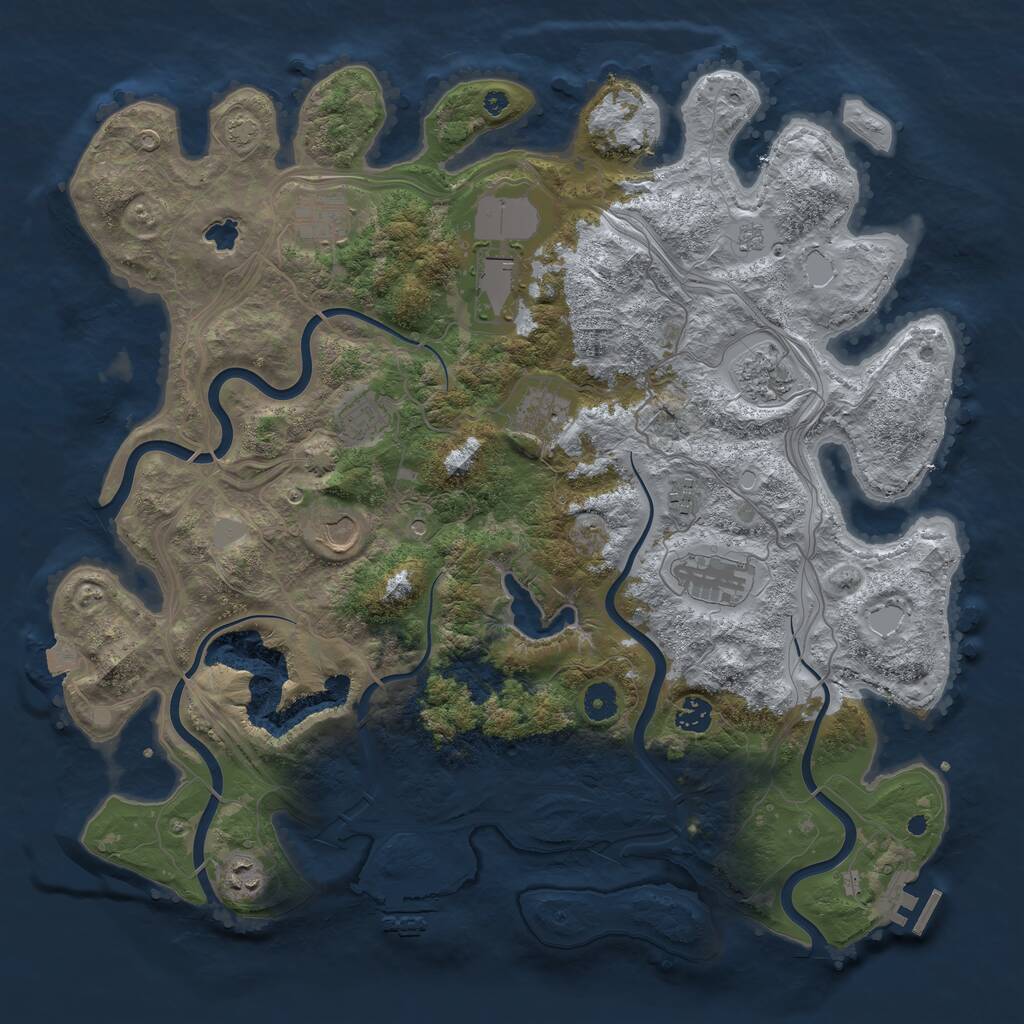 Rust Map: Procedural Map, Size: 4250, Seed: 1749340072, 16 Monuments