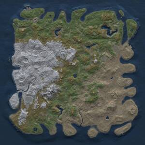 Thumbnail Rust Map: Procedural Map, Size: 5500, Seed: 937433256, 17 Monuments