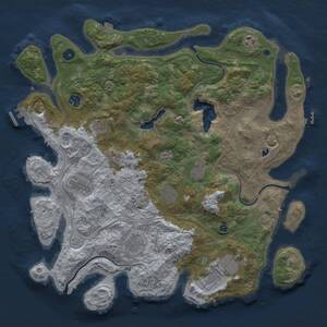 Thumbnail Rust Map: Procedural Map, Size: 4250, Seed: 1878279236, 15 Monuments