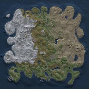 Thumbnail Rust Map: Procedural Map, Size: 4250, Seed: 215616694, 17 Monuments