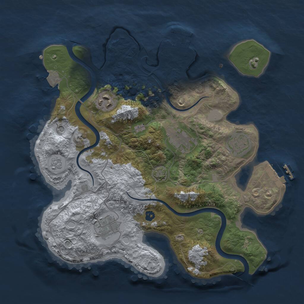 Rust Map: Procedural Map, Size: 3000, Seed: 812860182, 11 Monuments