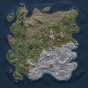 Thumbnail Rust Map: Procedural Map, Size: 3750, Seed: 235062485, 16 Monuments