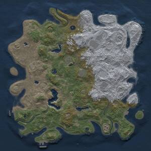 Thumbnail Rust Map: Procedural Map, Size: 4500, Seed: 2024326178, 15 Monuments