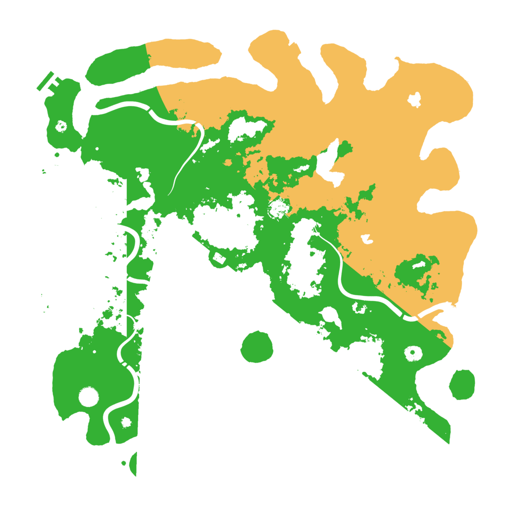 Biome Rust Map: Procedural Map, Size: 4500, Seed: 158421114
