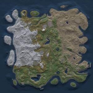 Thumbnail Rust Map: Procedural Map, Size: 4500, Seed: 788949345, 17 Monuments