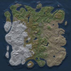 Thumbnail Rust Map: Procedural Map, Size: 4500, Seed: 231873208, 16 Monuments