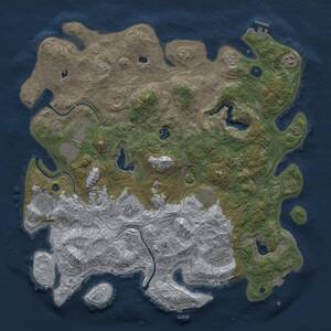 Thumbnail Rust Map: Procedural Map, Size: 4500, Seed: 256762132, 15 Monuments