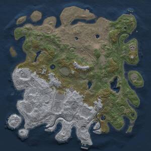 Thumbnail Rust Map: Procedural Map, Size: 4500, Seed: 1143986688, 16 Monuments