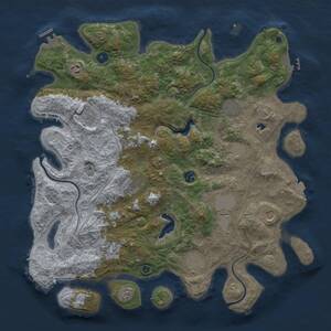 Thumbnail Rust Map: Procedural Map, Size: 4400, Seed: 1882781023, 17 Monuments