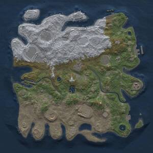Thumbnail Rust Map: Procedural Map, Size: 3700, Seed: 2047567328, 15 Monuments