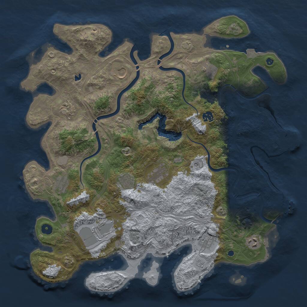 Rust Map: Procedural Map, Size: 4250, Seed: 11979, 17 Monuments