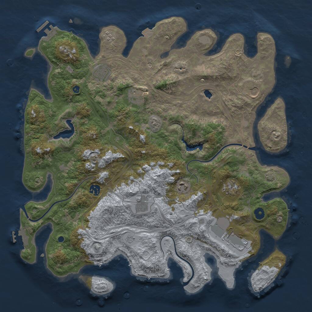 Rust Map: Procedural Map, Size: 4250, Seed: 464727808, 15 Monuments