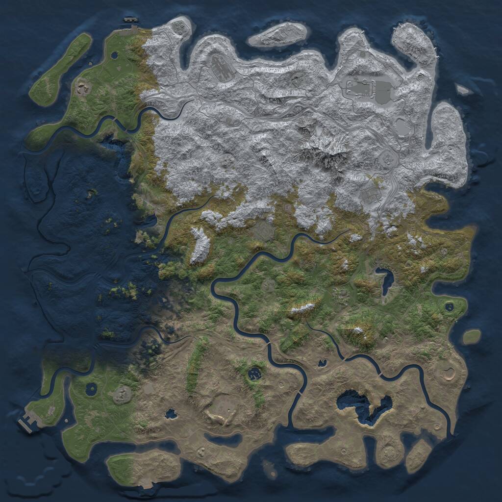 Rust Map: Procedural Map, Size: 5880, Seed: 82203295, 17 Monuments