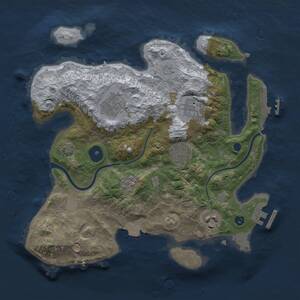 Thumbnail Rust Map: Procedural Map, Size: 3000, Seed: 489711156, 10 Monuments