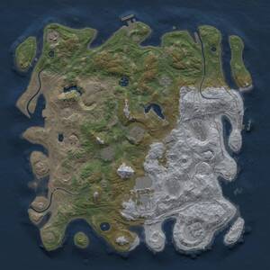 Thumbnail Rust Map: Procedural Map, Size: 4250, Seed: 731145668, 16 Monuments