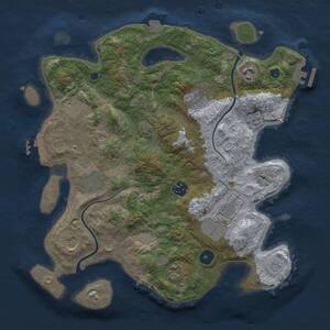 Thumbnail Rust Map: Procedural Map, Size: 3500, Seed: 1976426355, 15 Monuments