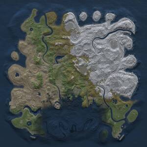 Thumbnail Rust Map: Procedural Map, Size: 4500, Seed: 2073824262, 16 Monuments
