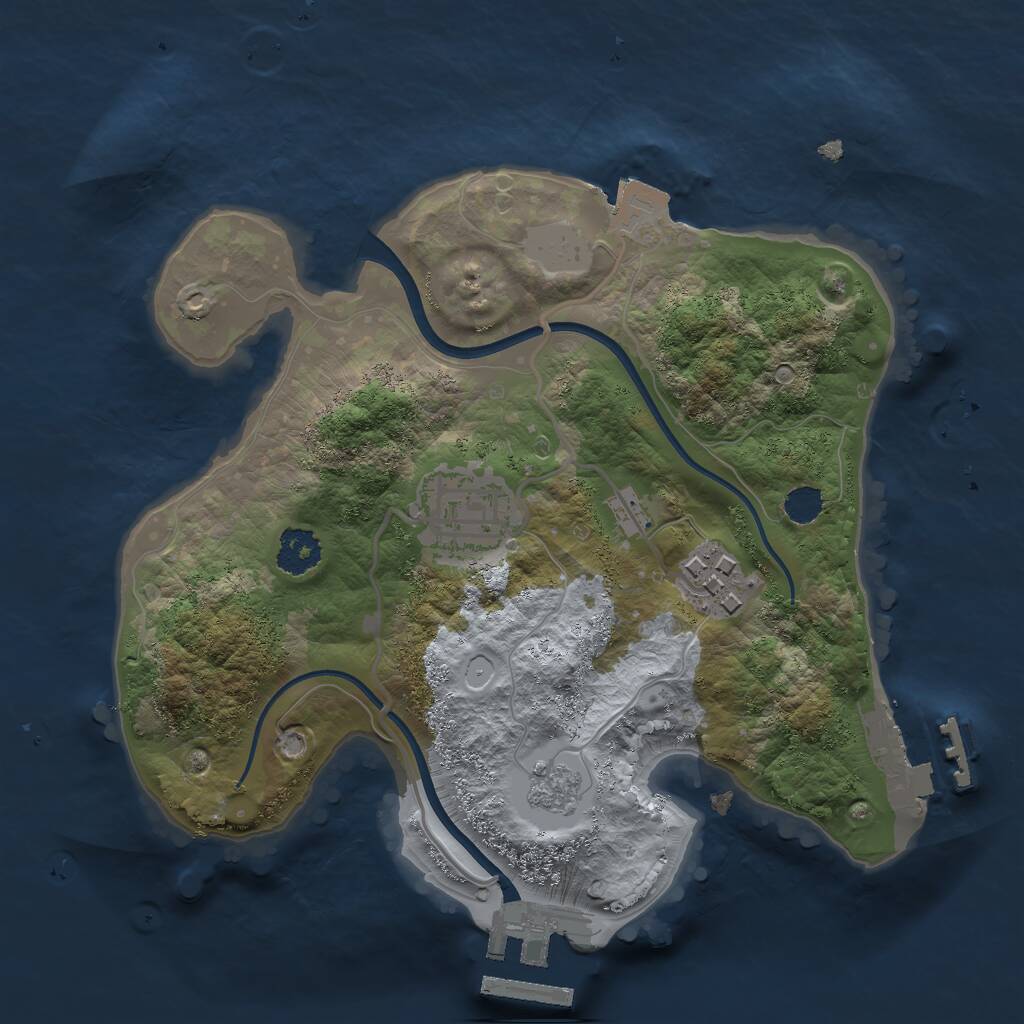 Rust Map: Procedural Map, Size: 2250, Seed: 1867569084, 6 Monuments