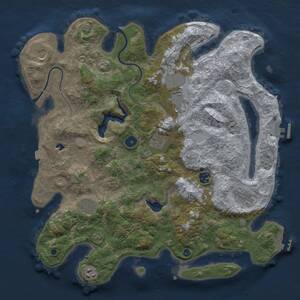 Thumbnail Rust Map: Procedural Map, Size: 4000, Seed: 2116500525, 14 Monuments