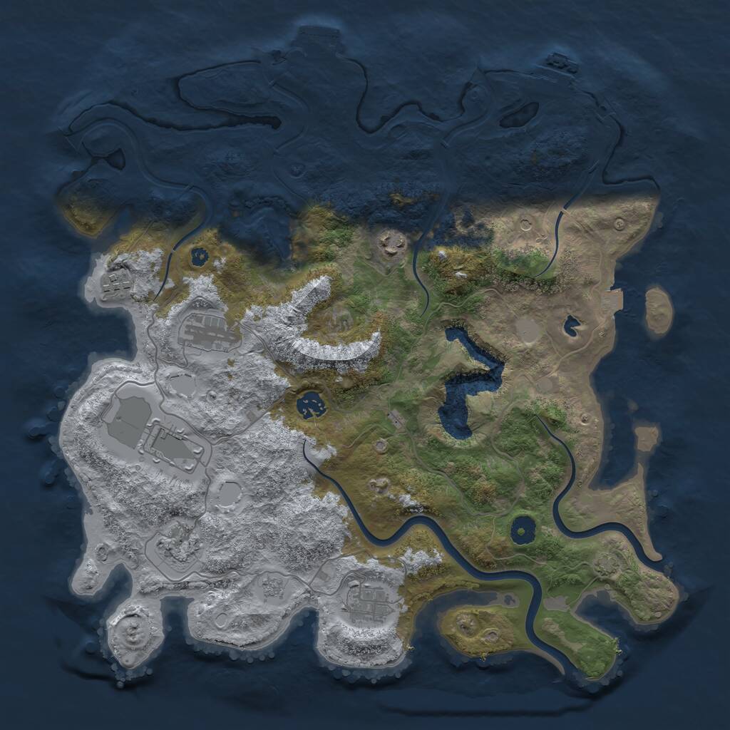 Rust Map: Procedural Map, Size: 4000, Seed: 2022025, 13 Monuments