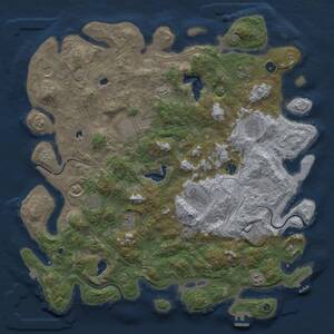 Thumbnail Rust Map: Procedural Map, Size: 4800, Seed: 704276380, 17 Monuments