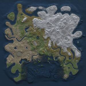 Thumbnail Rust Map: Procedural Map, Size: 4500, Seed: 115353693, 16 Monuments