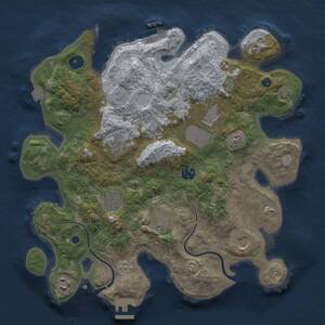 Thumbnail Rust Map: Procedural Map, Size: 3500, Seed: 797087266, 14 Monuments