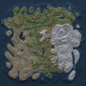 Thumbnail Rust Map: Procedural Map, Size: 4500, Seed: 630363011, 17 Monuments