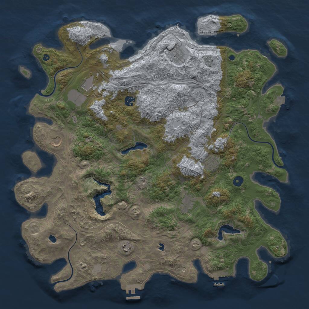 Rust Map: Procedural Map, Size: 4500, Seed: 89001, 14 Monuments
