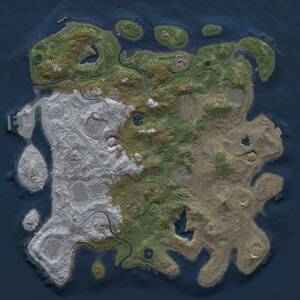 Thumbnail Rust Map: Procedural Map, Size: 4250, Seed: 1141912992, 17 Monuments