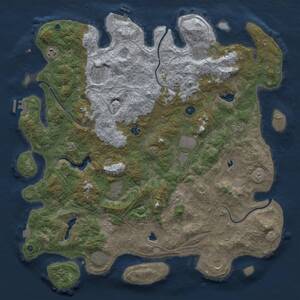 Thumbnail Rust Map: Procedural Map, Size: 4800, Seed: 488647681, 16 Monuments