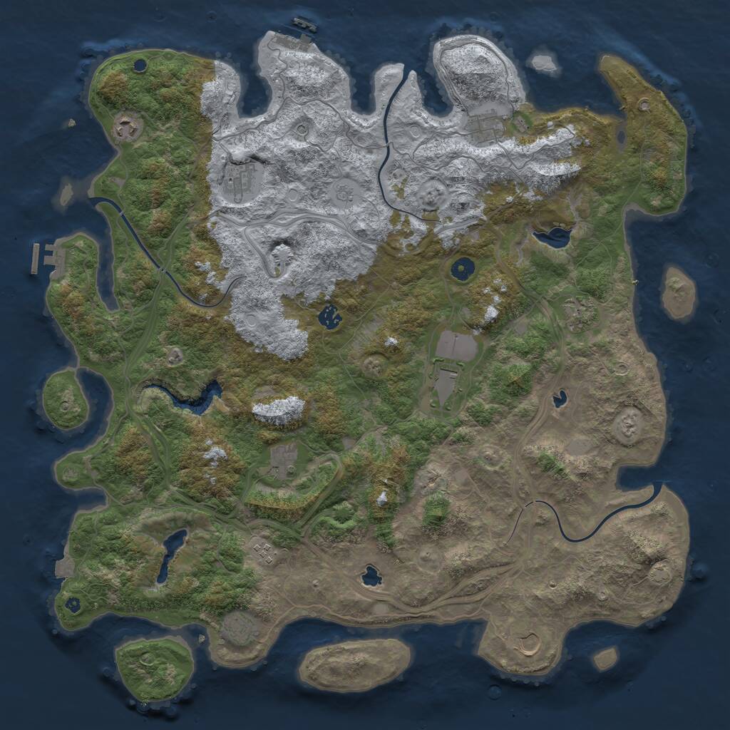 Rust Map: Procedural Map, Size: 4800, Seed: 488647681, 16 Monuments