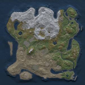 Thumbnail Rust Map: Procedural Map, Size: 3500, Seed: 837792004, 15 Monuments