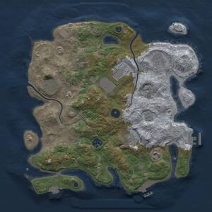 Thumbnail Rust Map: Procedural Map, Size: 3500, Seed: 1286578650, 14 Monuments