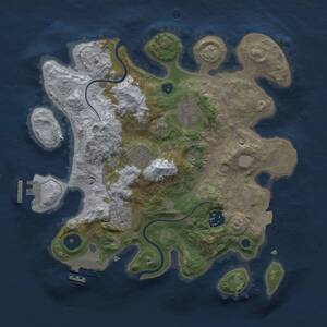 Thumbnail Rust Map: Procedural Map, Size: 3000, Seed: 1982755888, 10 Monuments