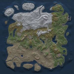 Thumbnail Rust Map: Procedural Map, Size: 4250, Seed: 1848950326, 16 Monuments